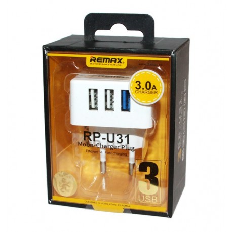 Сетевое зарядное устройство 3USB Remax RP-U31  оптом