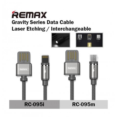 USB кабель Remax Gravity Lightning RC- 095 с магнитным штекером  оптом-7
