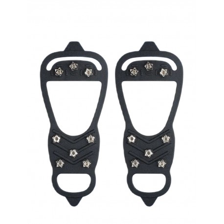 Ледоходы на обувь с шипами пяткой (пара), черные  оптом-1