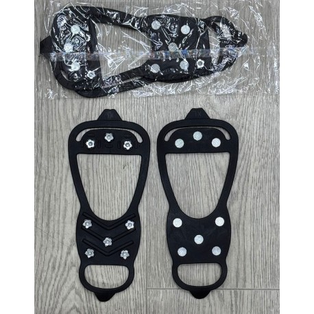 Ледоходы на обувь с шипами пяткой (пара), черные  оптом-3