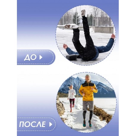 Ледоходы на обувь с шипами пяткой (пара), черные  оптом-7