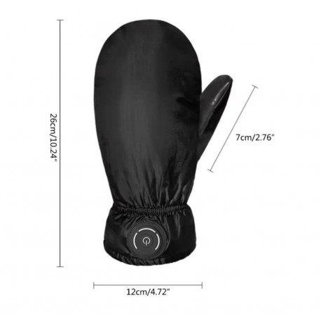 Ветрозащитные, зимние варежки Heating Gloves Winter с подогревом, 3 режима-2