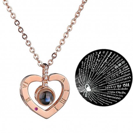 Кулон I Love You на 100 языках мира Сердце  оптом-3