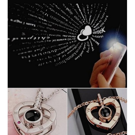 Кулон I Love You на 100 языках мира Сердце  оптом-6