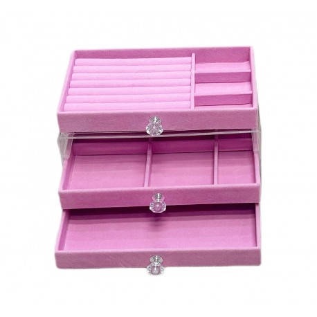 Трехъярусная шкатулка для бижутерии и украшений LD-1018  оптом-1