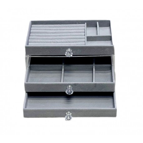 Трехъярусная шкатулка для бижутерии и украшений LD-1018  оптом