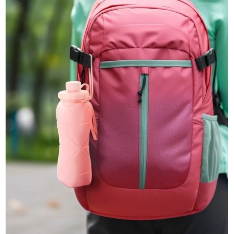 Складная силиконовая бутылка для воды спортивная 600 мл  оптом-6