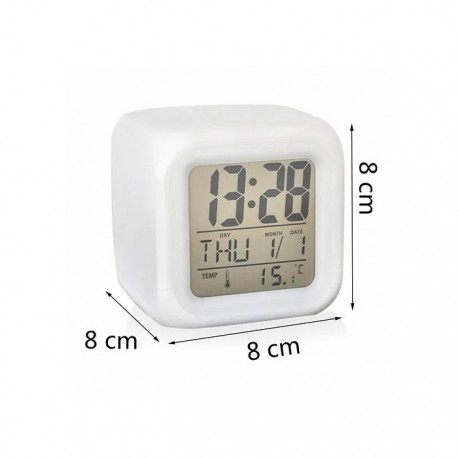 Будильник КУБ с Разноцветной Подсветкой Color Change  оптом-1