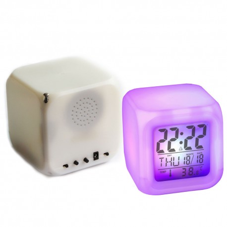 Будильник КУБ с Разноцветной Подсветкой Color Change  оптом-3