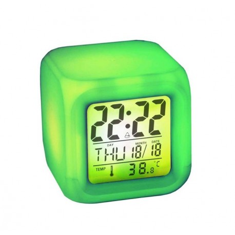 Будильник КУБ с Разноцветной Подсветкой Color Change  оптом-6