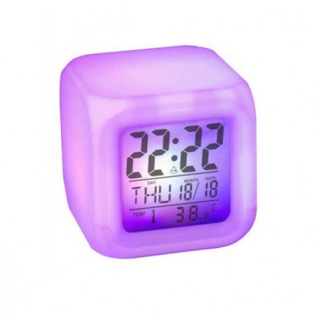 Будильник КУБ с Разноцветной Подсветкой Color Change  оптом-5