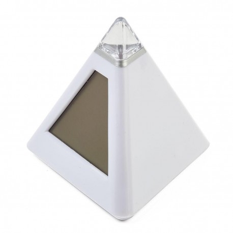 Часы-будильник Светящаяся Пирамида с термометром, календарем  оптом-1