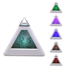 Часы-будильник Светящаяся Пирамида с термометром, календарем
