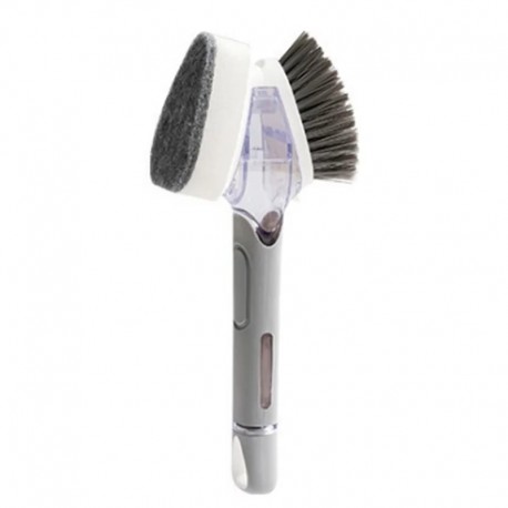 Щетка двухсторонняя для мытья посуды с емкостью Dish Wand Scrub Brush  оптом