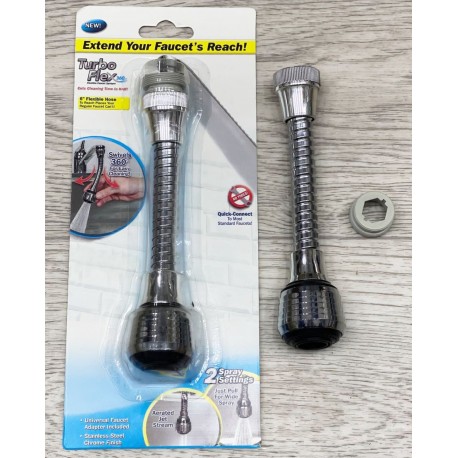 Универсальный гибкий кран-насадка аэратор для воды Turbo Flex 360  оптом-11