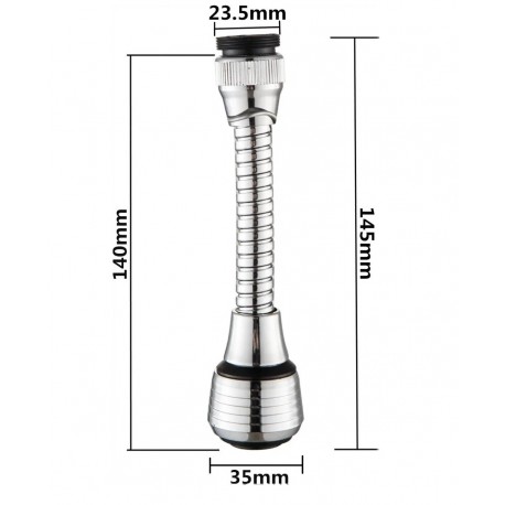 Универсальный гибкий кран-насадка аэратор для воды Turbo Flex 360  оптом-4