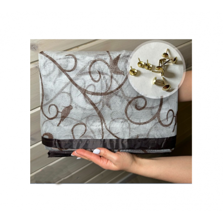 Москитная сетка для двери на магнитах Узоры и птицы 100х210 см  оптом-1