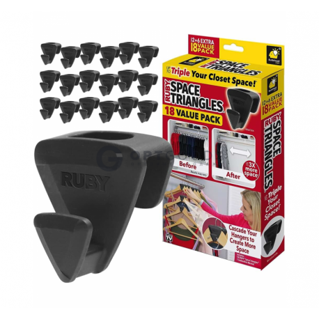 Набор крючков уголков для вешалки каскадом 12 шт EXTRA SPACE TRIANGLES  оптом