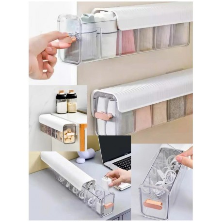 Выдвижной Органайзер для вещей настенный 6 секций  оптом-7