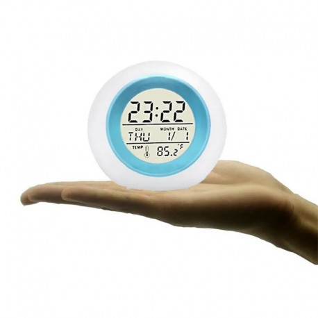 Часы-будильник сенсорный музыкальный Color Change Light с LED-подсветкой  оптом-5