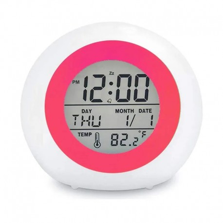 Часы-будильник сенсорный музыкальный Color Change Light с LED-подсветкой  оптом