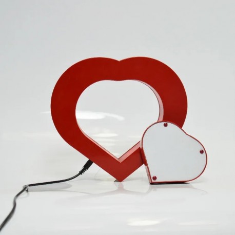 Магнитная левитационная квадратная фоторамка СЕРДЦЕ для дома, офиса LED подсветка  оптом-2