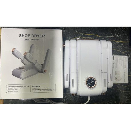 Сушилка для обуви на 2 пары с цифровым дисплеем, белая  оптом-8