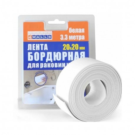 Самоклеющаяся бордюрная лента KL-331 водонепроницаемая белая 2 х 320 см  оптом
