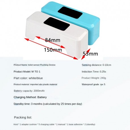 Бесконтактный автоматический смыватель для туалета TOILET SENSOR FLUSH от бактерий с ИК-датчиком  оптом-3