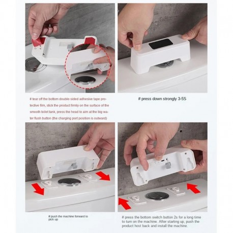 Бесконтактный автоматический смыватель для туалета TOILET SENSOR FLUSH от бактерий с ИК-датчиком  оптом-5