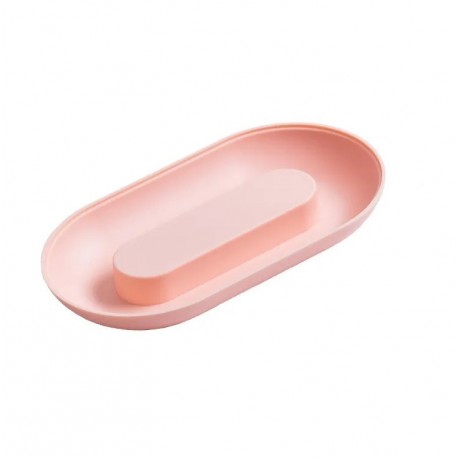 Двухслойная овальная мыльница с сливным отверстием  оптом-3