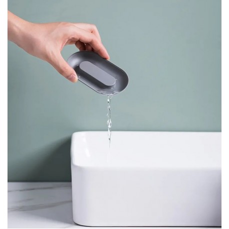 Двухслойная овальная мыльница с сливным отверстием  оптом-7