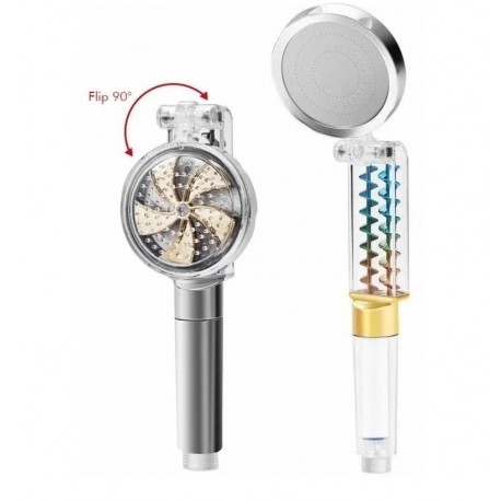 Фильтрующий душ-лейка FLAP PRESSURIZATION FILTER SHOWER турбо с двойным давлением  оптом-4