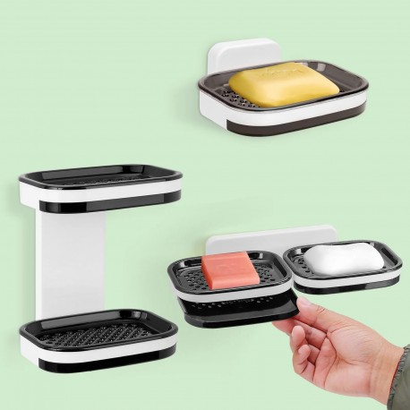 Настенная двойная мыльница для ванной MOUNTED SOAP BOX  оптом-1