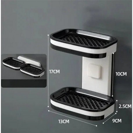 Настенная двойная мыльница для ванной MOUNTED SOAP BOX  оптом-4