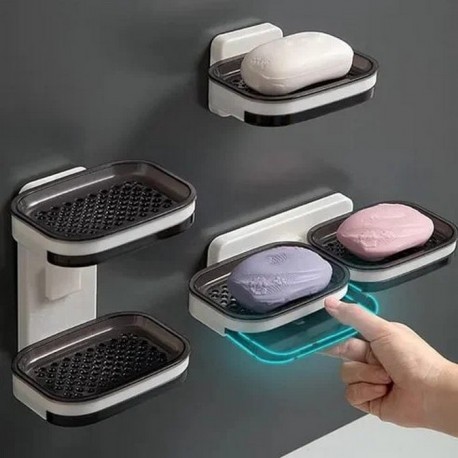 Настенная двойная мыльница для ванной MOUNTED SOAP BOX  оптом-5