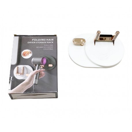 Настенный держатель фена для ванной комнаты на стену складной  оптом-1