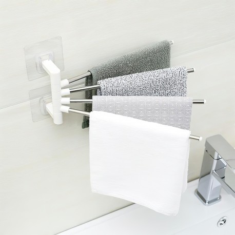 Настенный полотенцесушитель для ванной Multi Functional 4-Bar Towel Rack  оптом-7