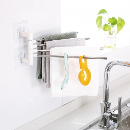 Настенный полотенцесушитель для ванной Multi Functional 4-Bar Towel Rack  оптом-8