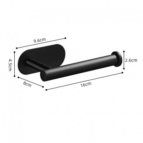 Держатель для туалетной бумаги из нержавеющей стали, черный  оптом-3