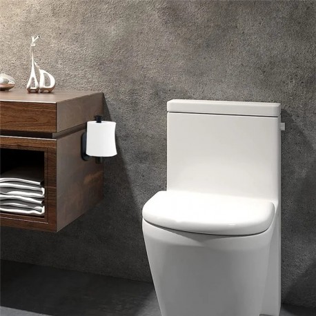 Держатель для туалетной бумаги из нержавеющей стали, черный  оптом-5