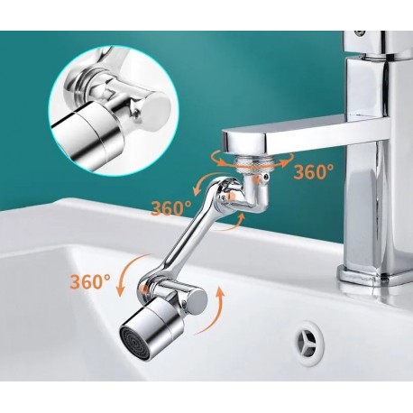 Фильтр-насадка-аэратор на кран для экономии воды(пластик), поворот на 1080 градусов  оптом-5