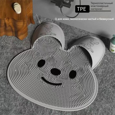 Силиконовый противоскользящий массажный коврик для ванной комнаты  оптом-4