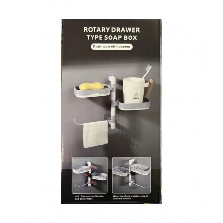 Мыльница для ванной подвесная двойная  оптом-1