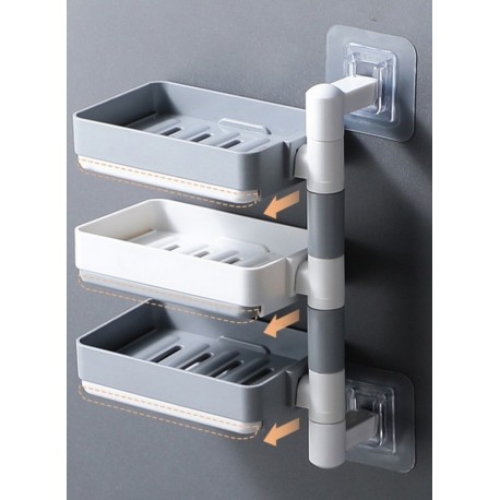 Мыльница для ванной подвесная двойная  оптом-2