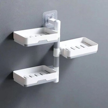 Мыльница для ванной подвесная двойная  оптом-5