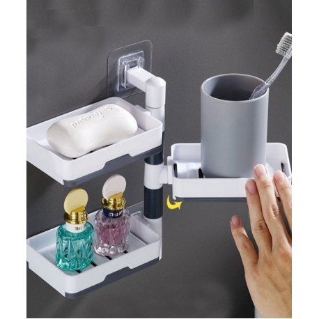 Мыльница для ванной подвесная двойная  оптом-7