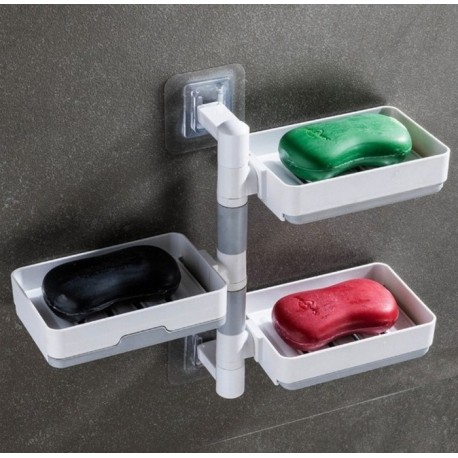 Мыльница для ванной подвесная двойная  оптом-8