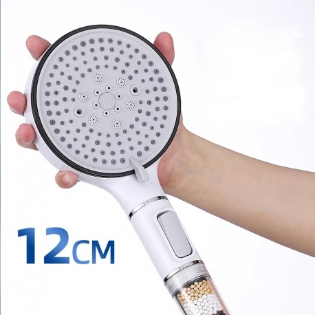 Насадка для душа высокого давления с дождевой насадкой 12 см, 5 режимов  оптом-1