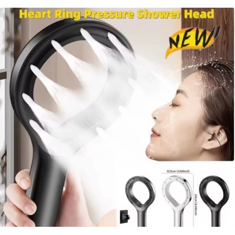 Насадка для душа высокого давления, в форме сердца  оптом-7